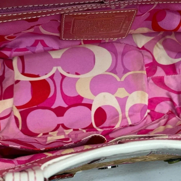 Coach Flower Straw Wicker Bag Basket Limited Edition RARE Vintage - Picture 10 of 12